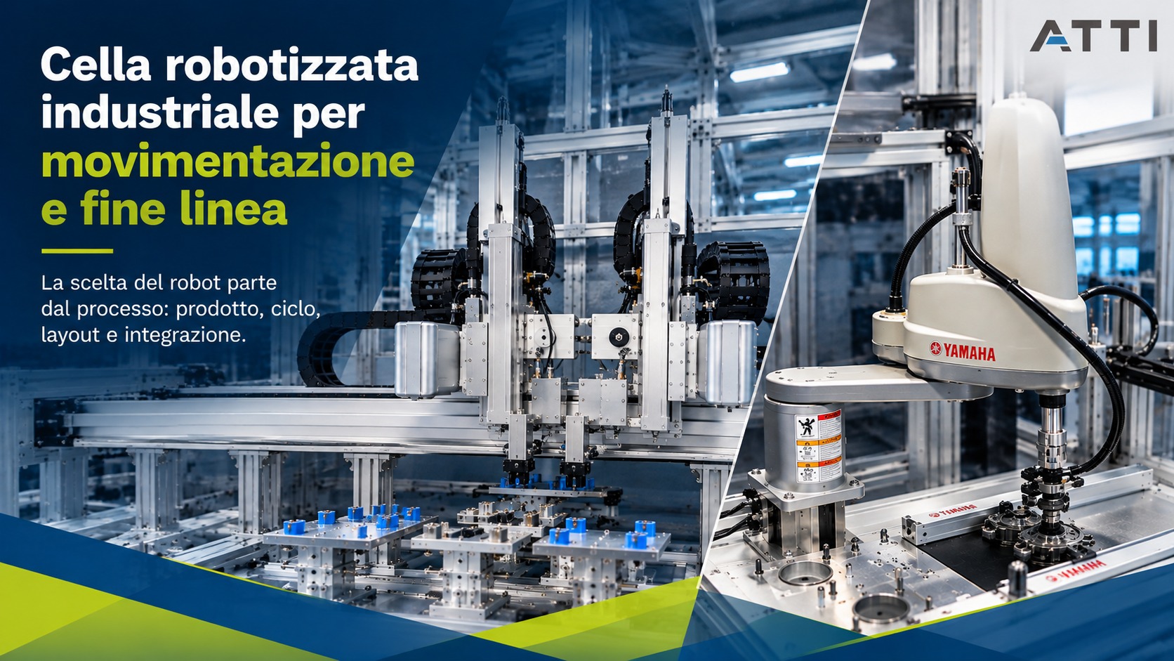 Robotica industriale per movimentazione e fine linea